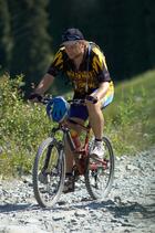 Biker on a Mountain Road