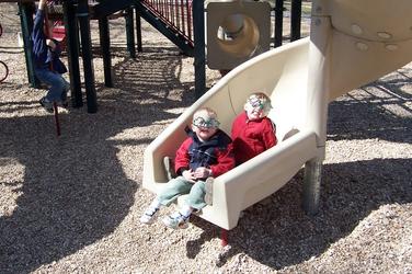 Two Kids Playing at Kingsdale Recreation Complex