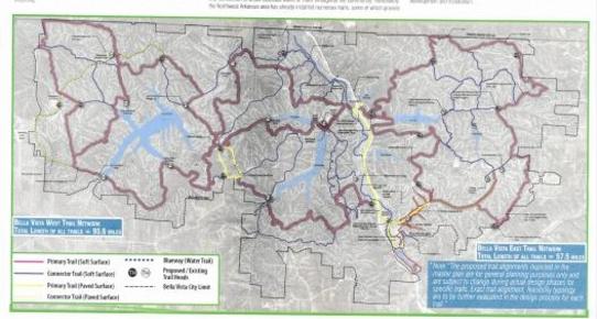 Bella Vista Trails and Greenway Map