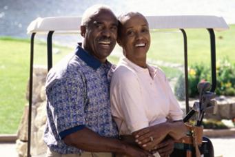 A Couple on the Brittany Golf Course