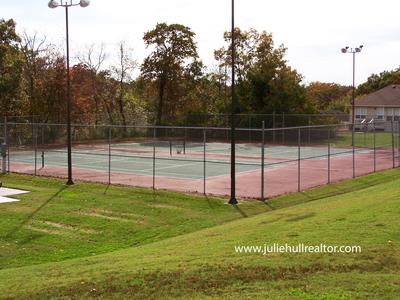 Tennis Court with Fence