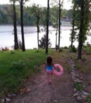 A Young Girl Playing, Forest, and Lake Brittany