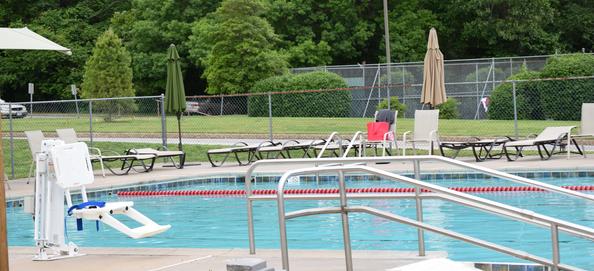 Pool Area, Easy Chairs and Other Amenities