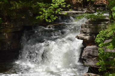 Water Flowing Over Rocks, Lake Ann Park