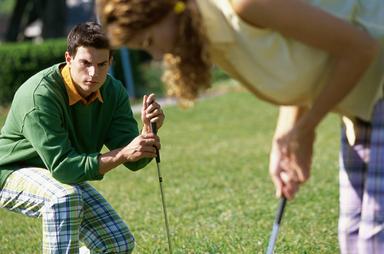 A Golf Player Calculating Shot, Brittany Golf Course