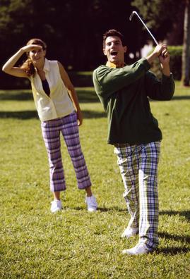 Two People Enjoying Golf Shot