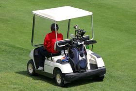 Golf Cart with Golf Equipment